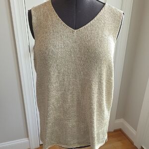 Chico's Metallic Gold Tank Top